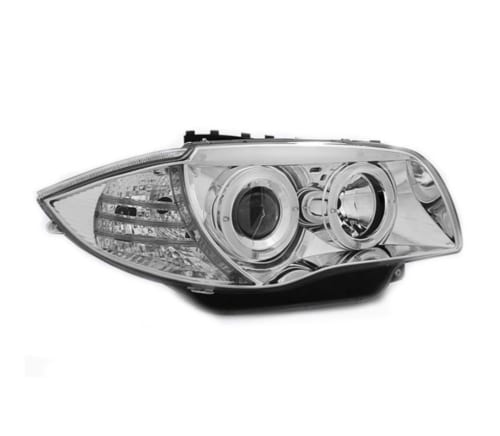 Angel Eyes koplampen BMW 1-Serie E81 / E82 / E87 / E88 CCFL Chroom