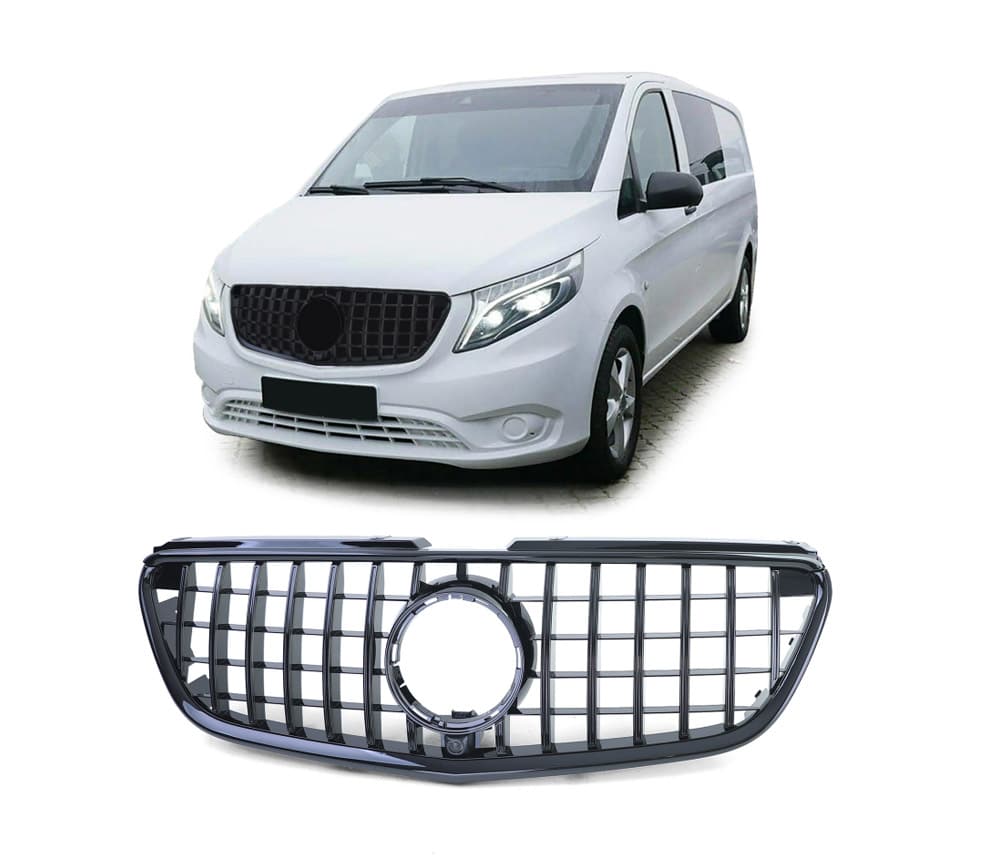 Lot De 5 Grilles De Calandre Chromées Pour Mercedes Vito W447 2019-2024 - Protection Et Style